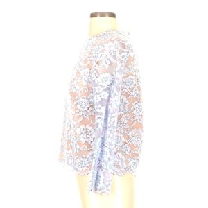 DVF Lace Top With 3/4 Sleeves